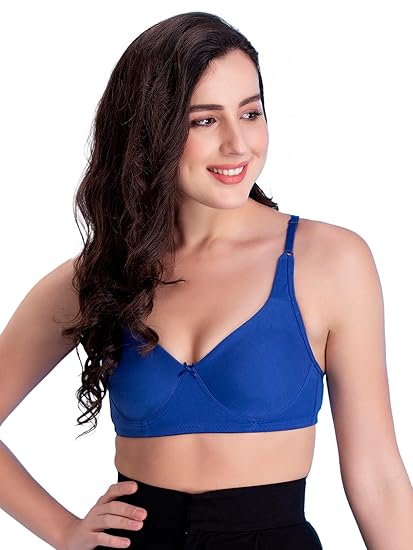 Clovia Women’s Cotton Full-Cup T-Shirt Bra – Non-Padded, Wire-Free Comfort Fit